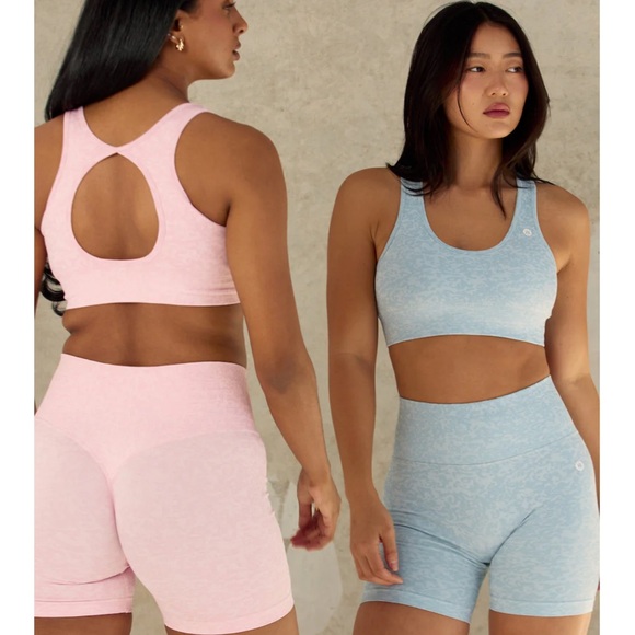astoria activewear Other - Seamless Sports Bra and Shorts Set - Blue